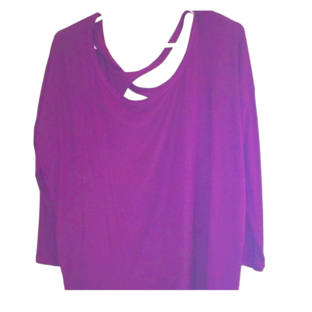 Victoria’s Secret womens size large purple criss cross long sleeve blouse